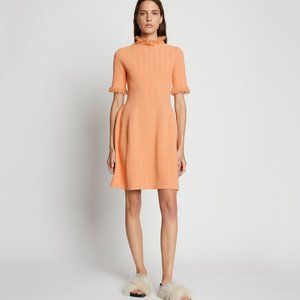 NWT Med Proenza Schouler Viscose Jacquard Knit Dress Coral